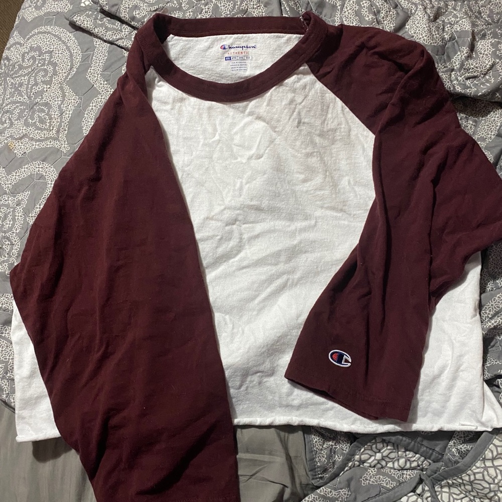 SELF CROPPED CHAMPION TEE